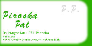 piroska pal business card